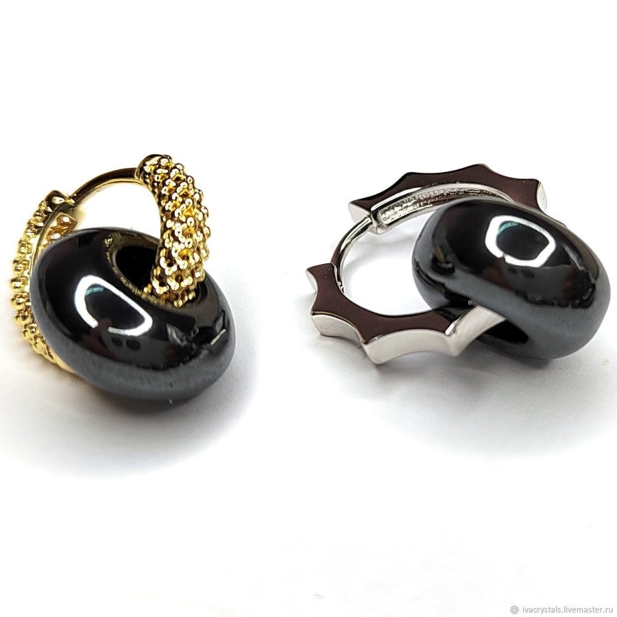 Гематит подвеска бублик 14 мм, ШТУКА