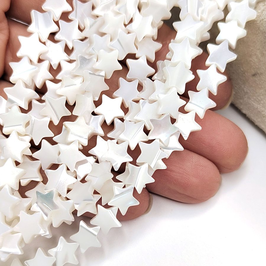 8 мм Перламутр белый натуральный Звезда