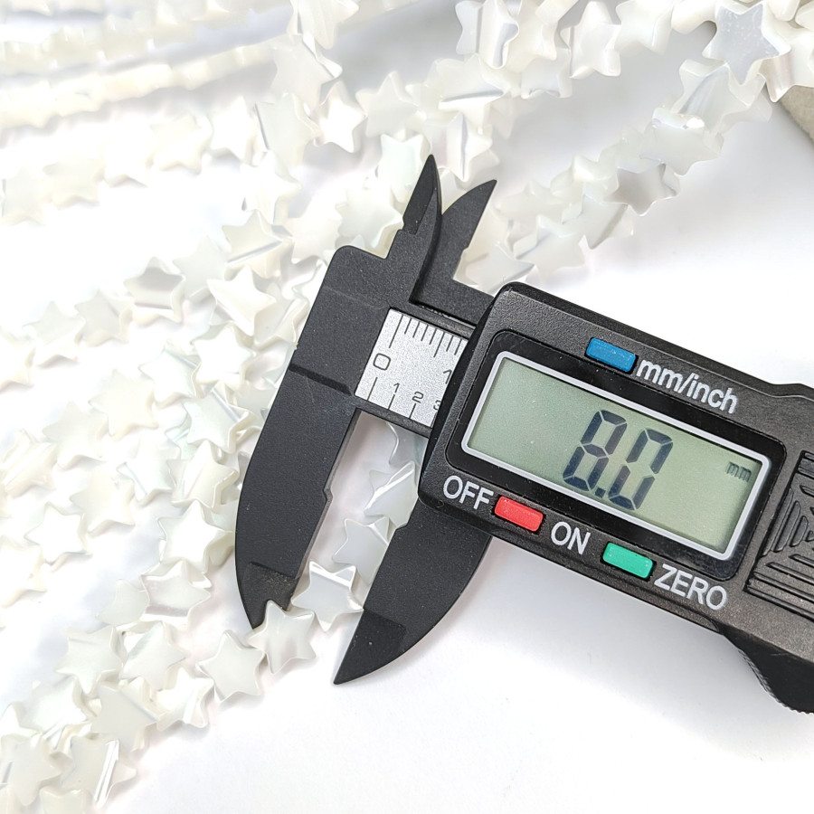 8 мм Перламутр белый натуральный Звезда