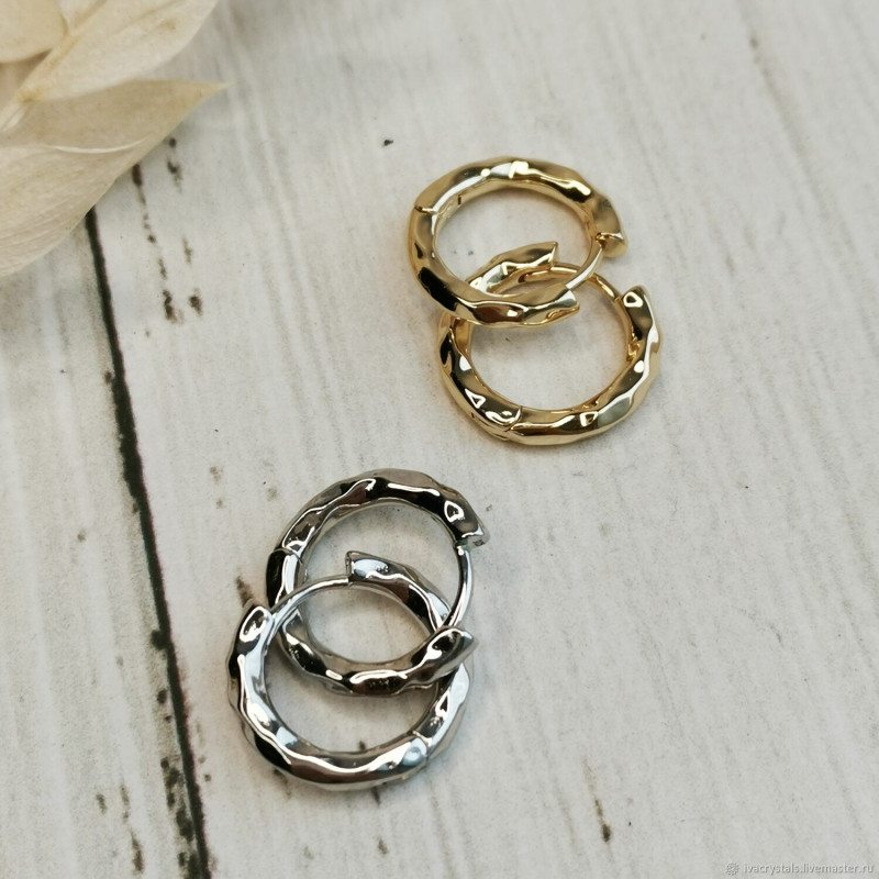 Швензы Конго Мятый металл 18х2,8 мм, пара