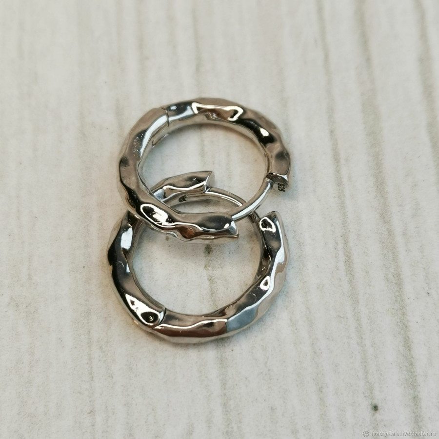 Швензы Конго Мятый металл 18х2,8 мм, пара