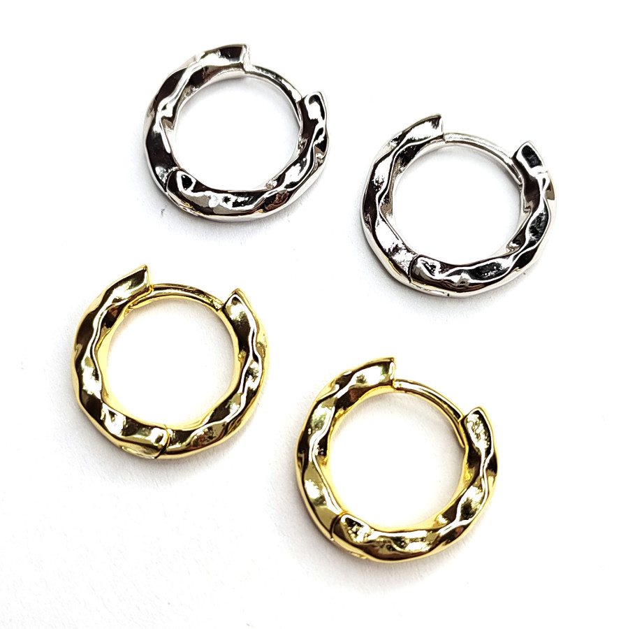 Швензы Конго Мятый металл 18х2,8 мм, пара