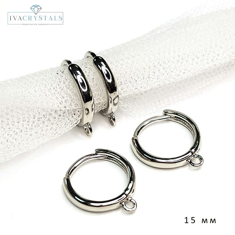 Швензы круглые с петелькой, 15х2,5 мм, пара