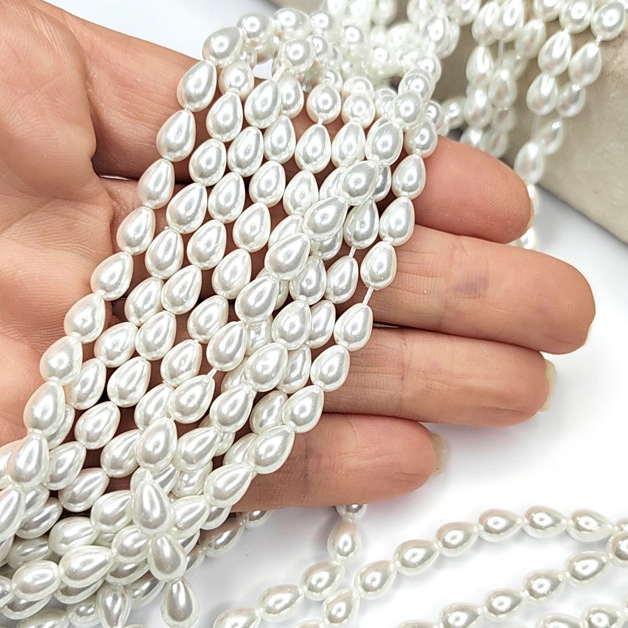 5х7 мм Капля Майорка  Жемчуг стеклянный