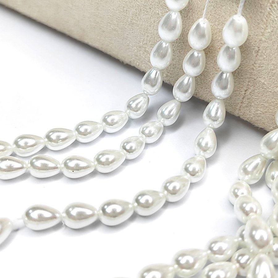 5х7 мм Капля Майорка  Жемчуг стеклянный