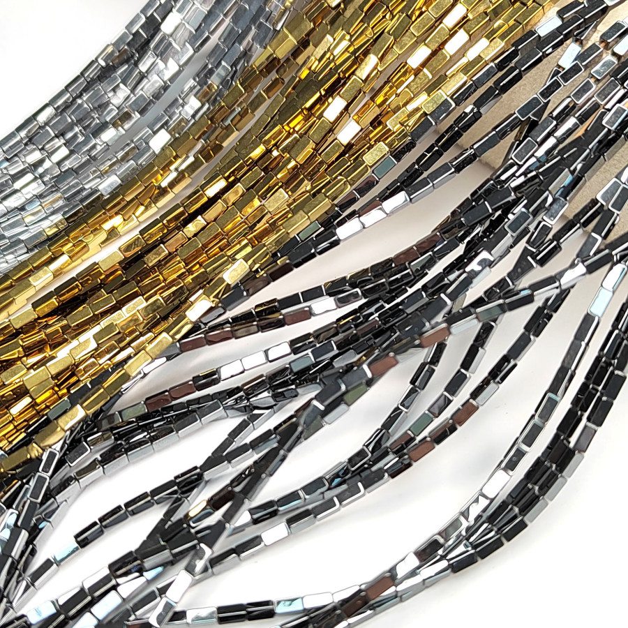 4х2 мм Гематит, нить 40 см