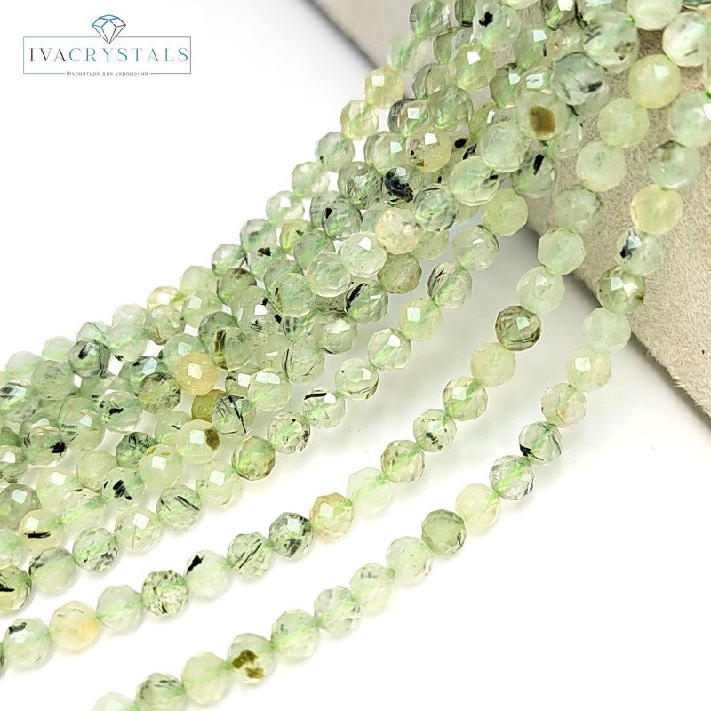 4,5 мм Пренит натуральный, огранка, нить 38,5 см