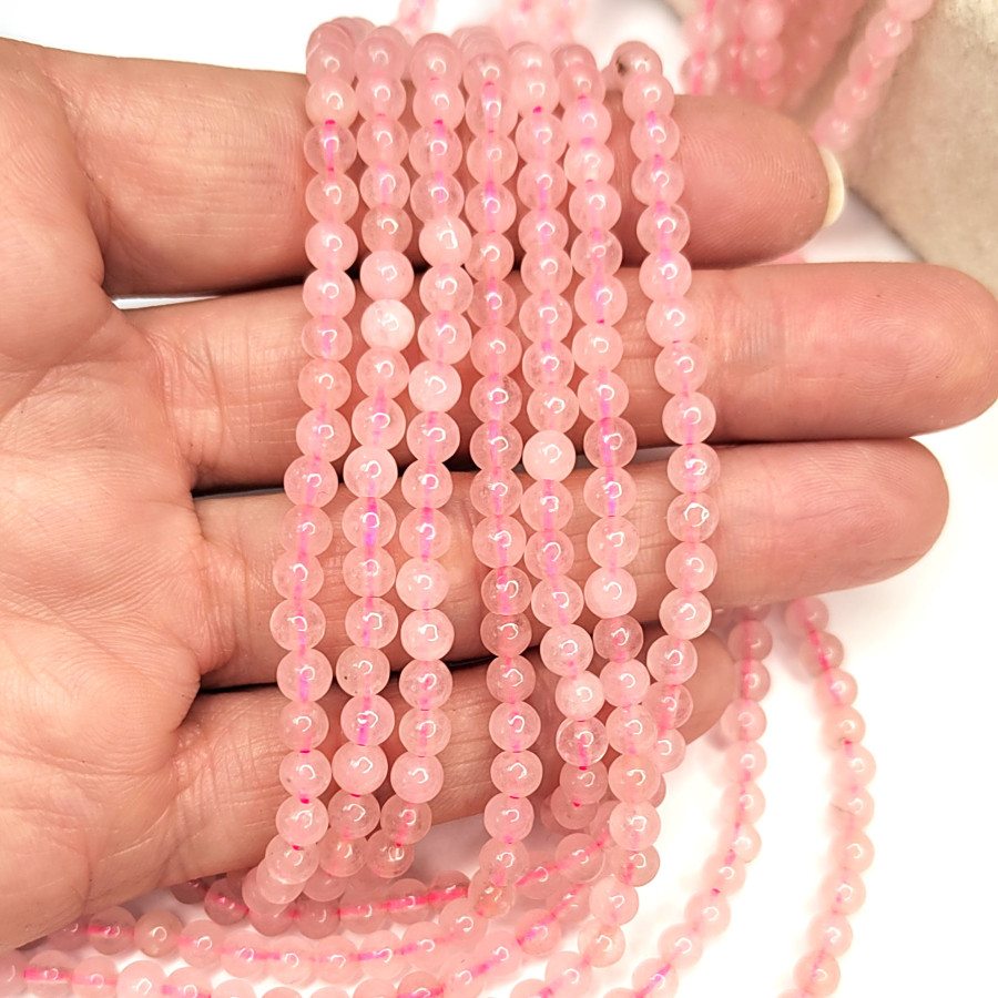 4 мм Розовый кварц, круглый шар