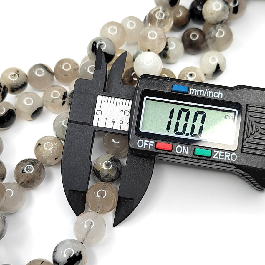 Волосатик натуральный, гладкий шар 10 мм (нить 39 см)