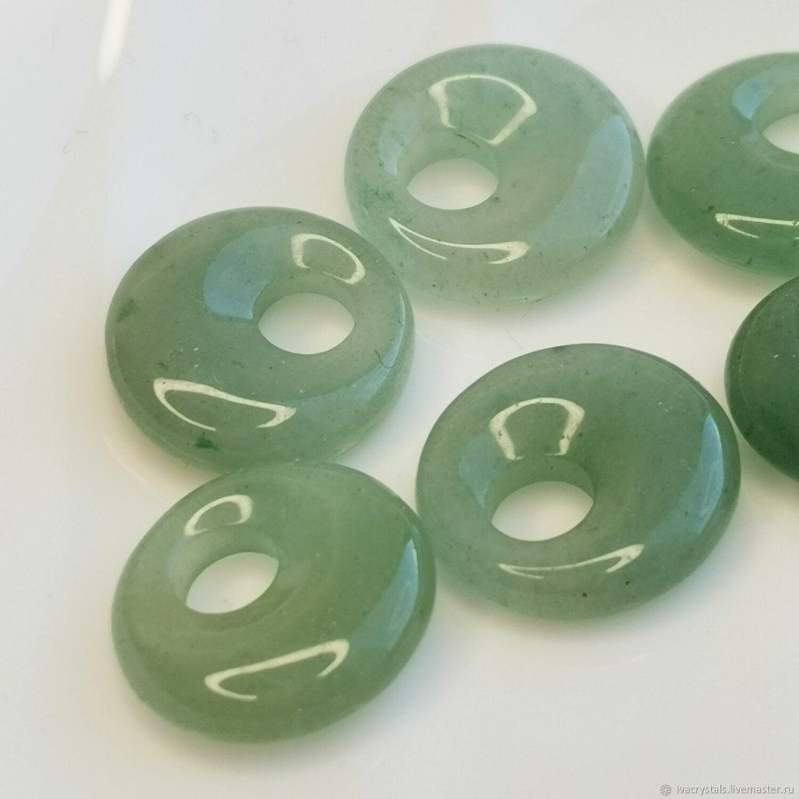 Нефрит подвеска бублик 18 мм, ШТУКА