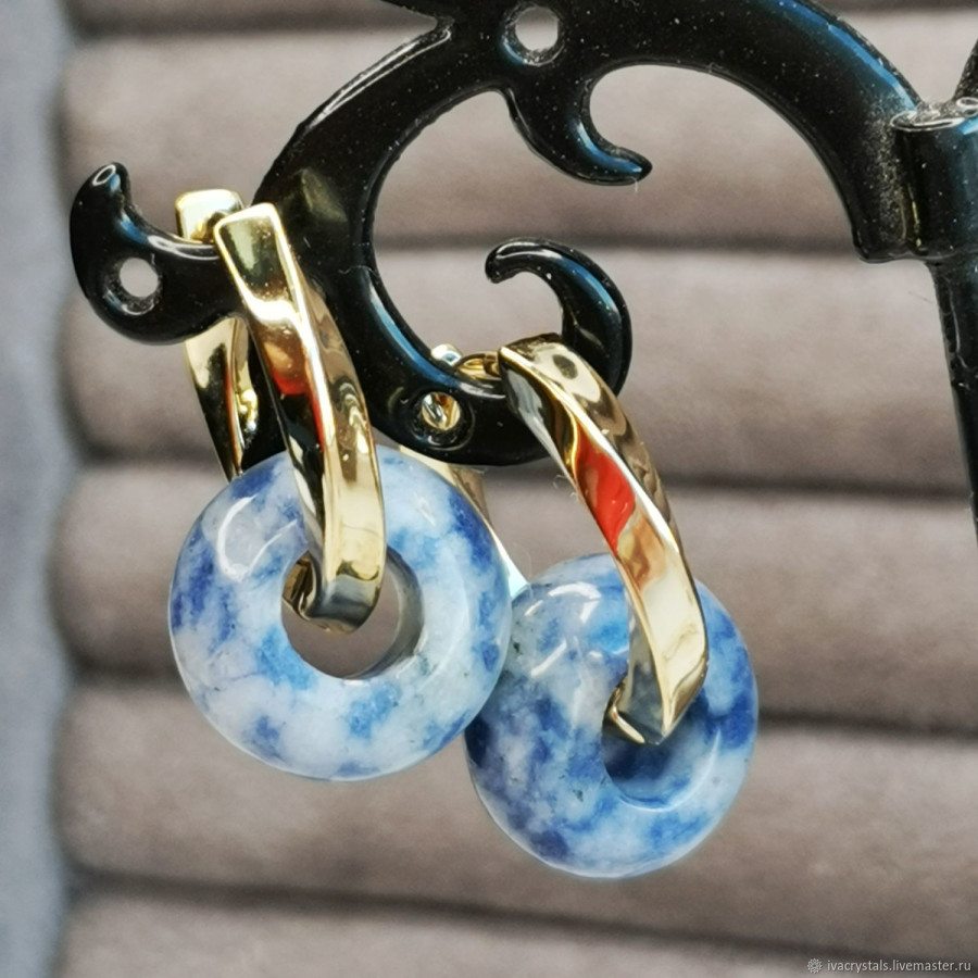 Содалит подвеска бублик 14 мм, ШТУКА