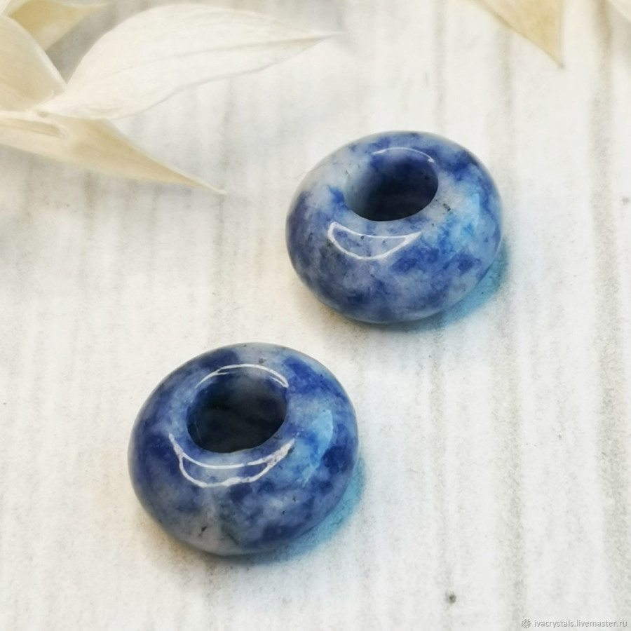 Содалит подвеска бублик 14 мм, ШТУКА