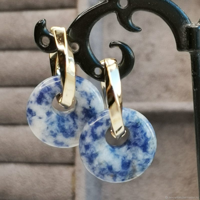 Содалит подвеска бублик 18 мм, ШТУКА