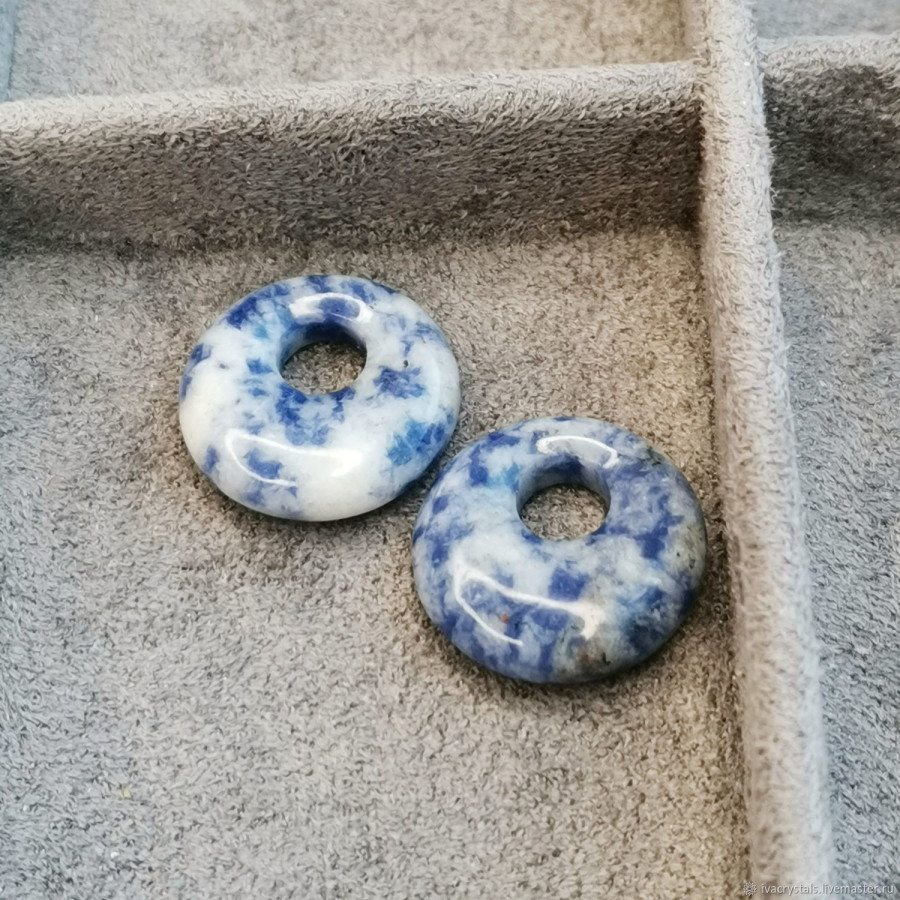 Содалит подвеска бублик 18 мм, ШТУКА