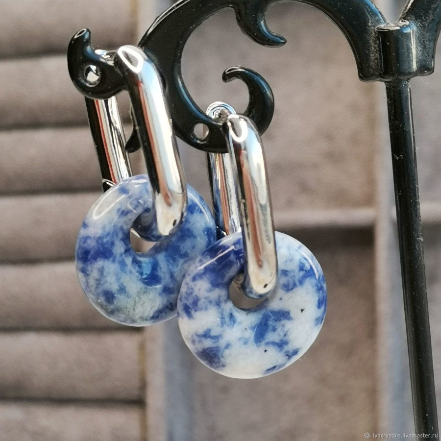 Содалит подвеска бублик 18 мм, ШТУКА