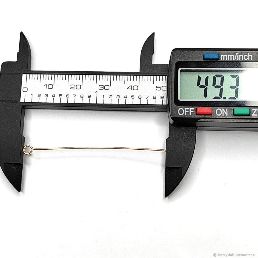 Пины жёсткие с петелькой 50 мм, 10 штук