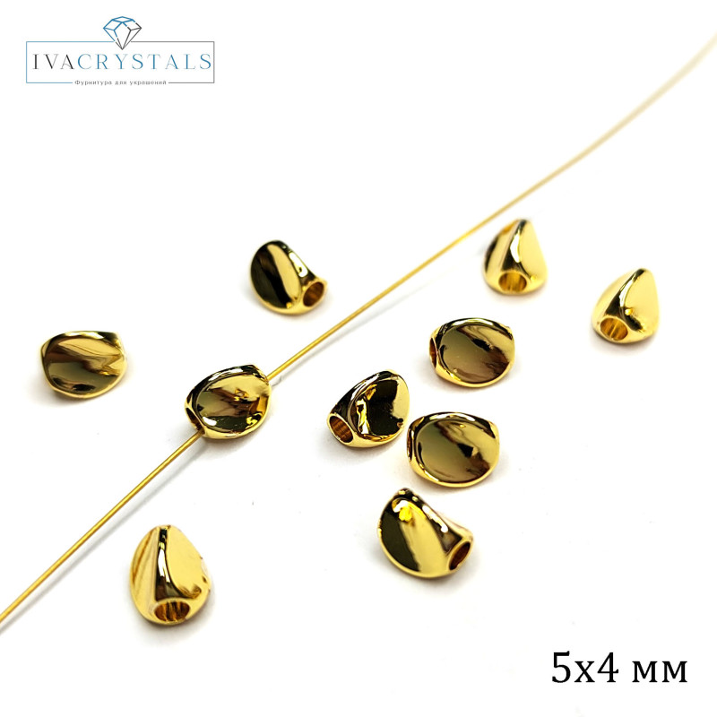 5х4 мм Разделительная бусина металлическая, ШТУКА