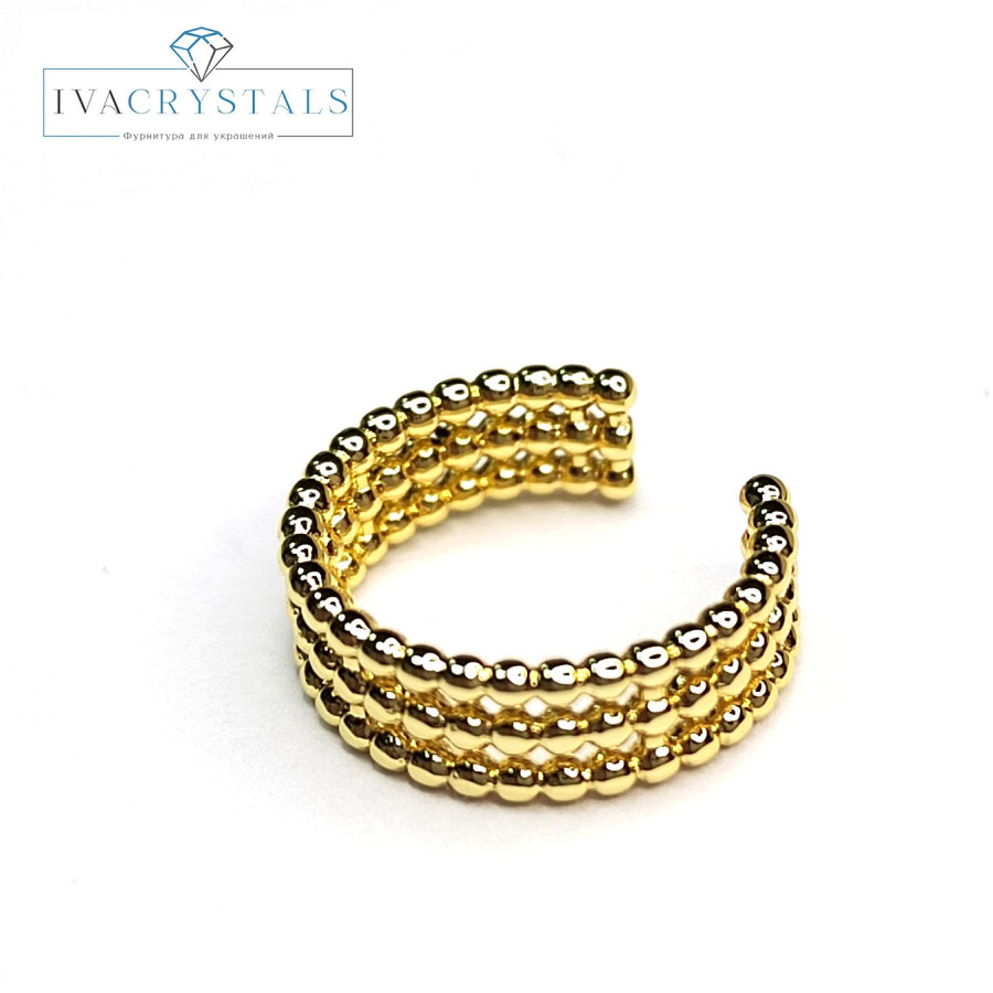 Кафф 12х4 мм, штука покрытие Позолота