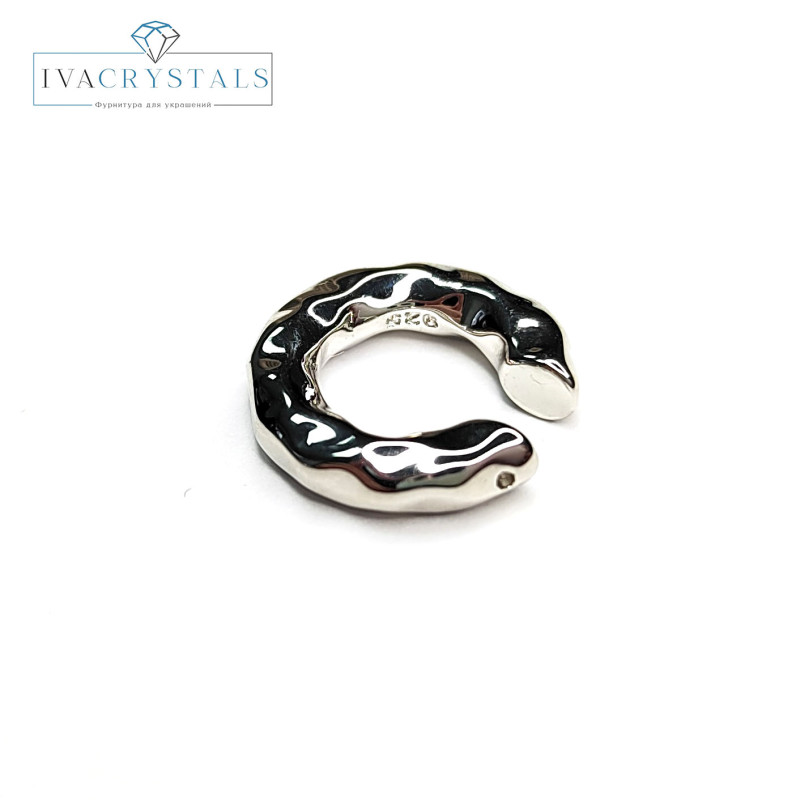 Кафф "Мятый металл" 14 мм, штука