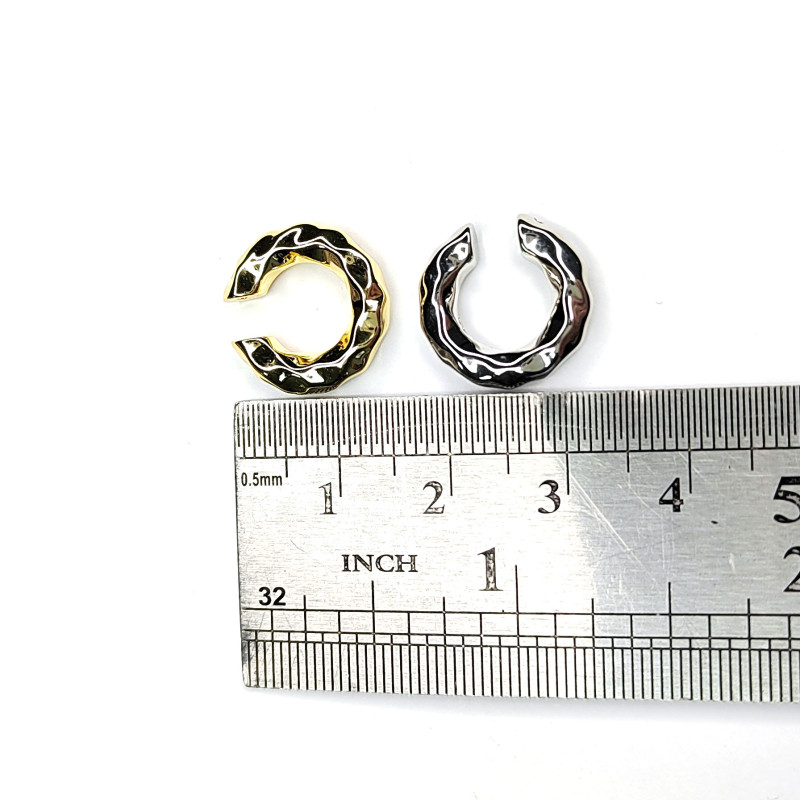 Кафф "Мятый металл" 14 мм, штука