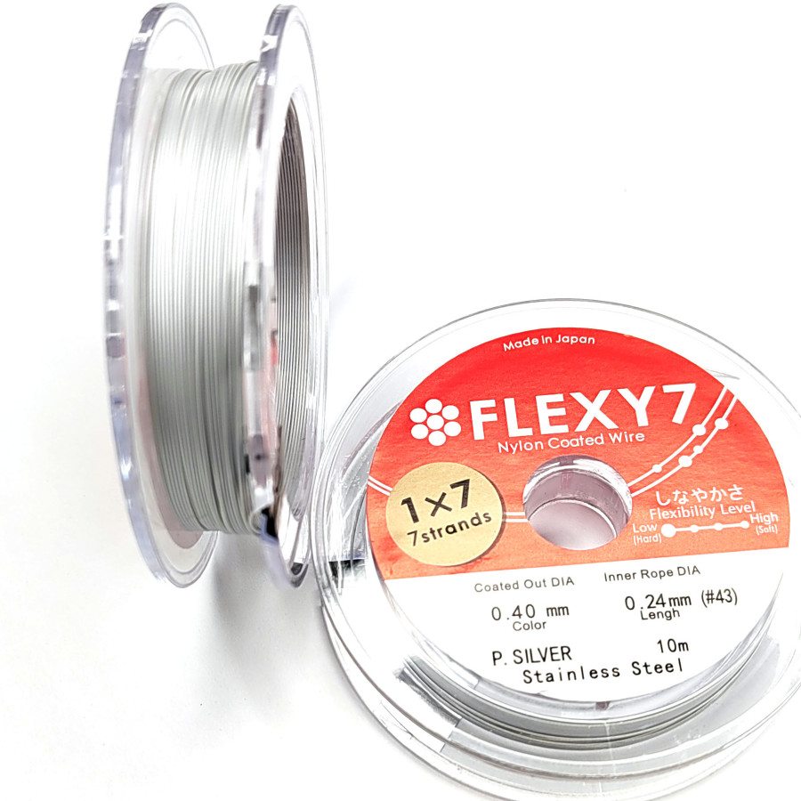 0,4 мм Японский Тросик Flexy ювелирный, цвет Белый