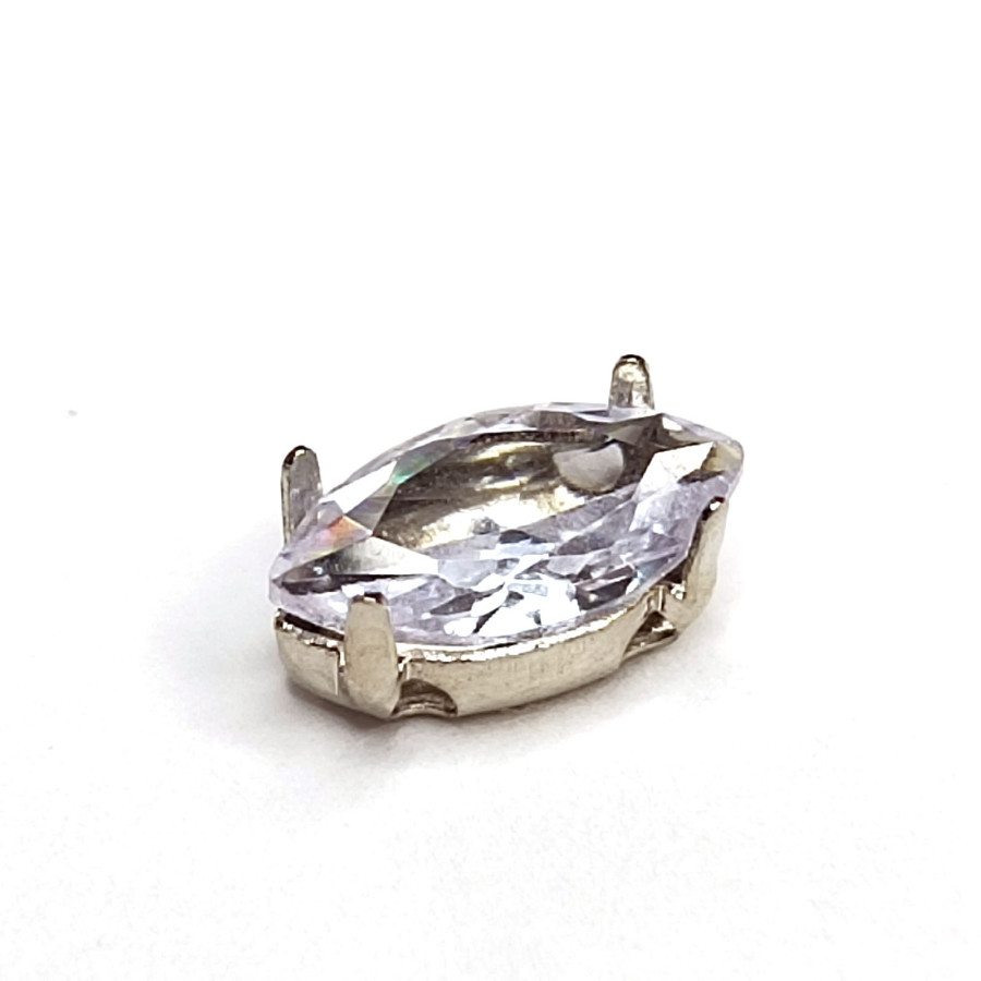 Фианиты Маркиз прозрачные Crystal 8х4 мм, 10 ШТУК