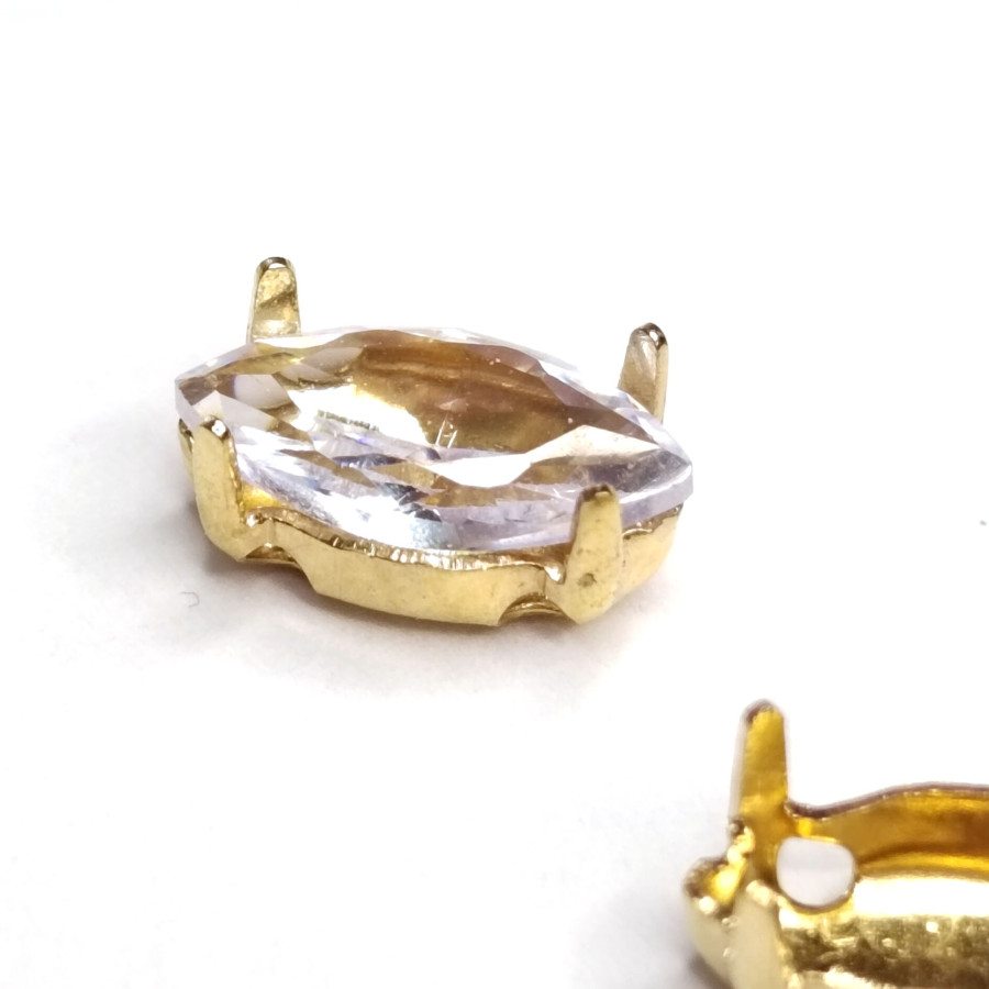 Фианиты Маркиз прозрачные Crystal 8х4 мм, 10 ШТУК