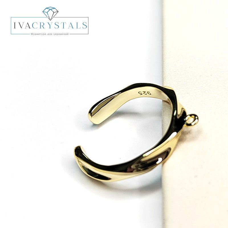 Кольцо-основа 21,5Х4 мм Витое с петлей для подвески