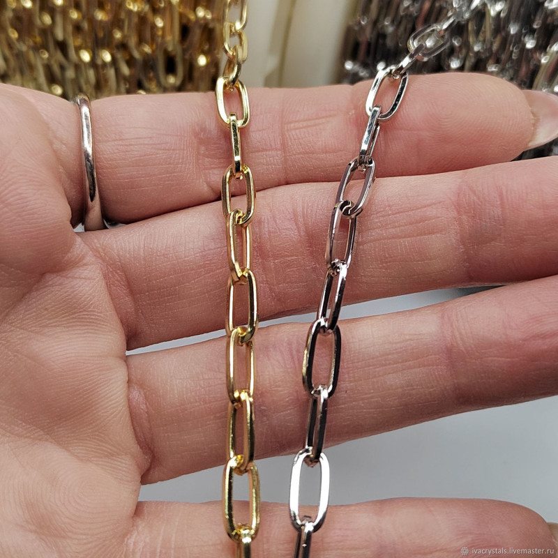 10х5 мм Цепь якорное плетение, 20 см