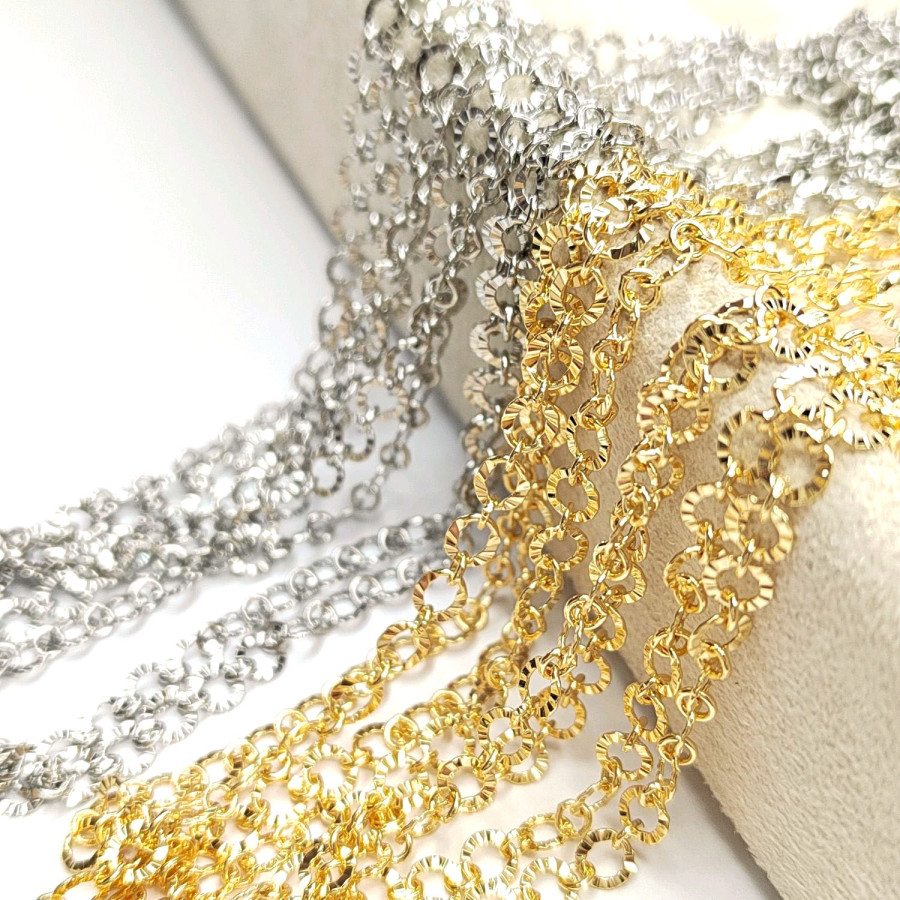 4,3 мм Цепь с огранкой, 20 см