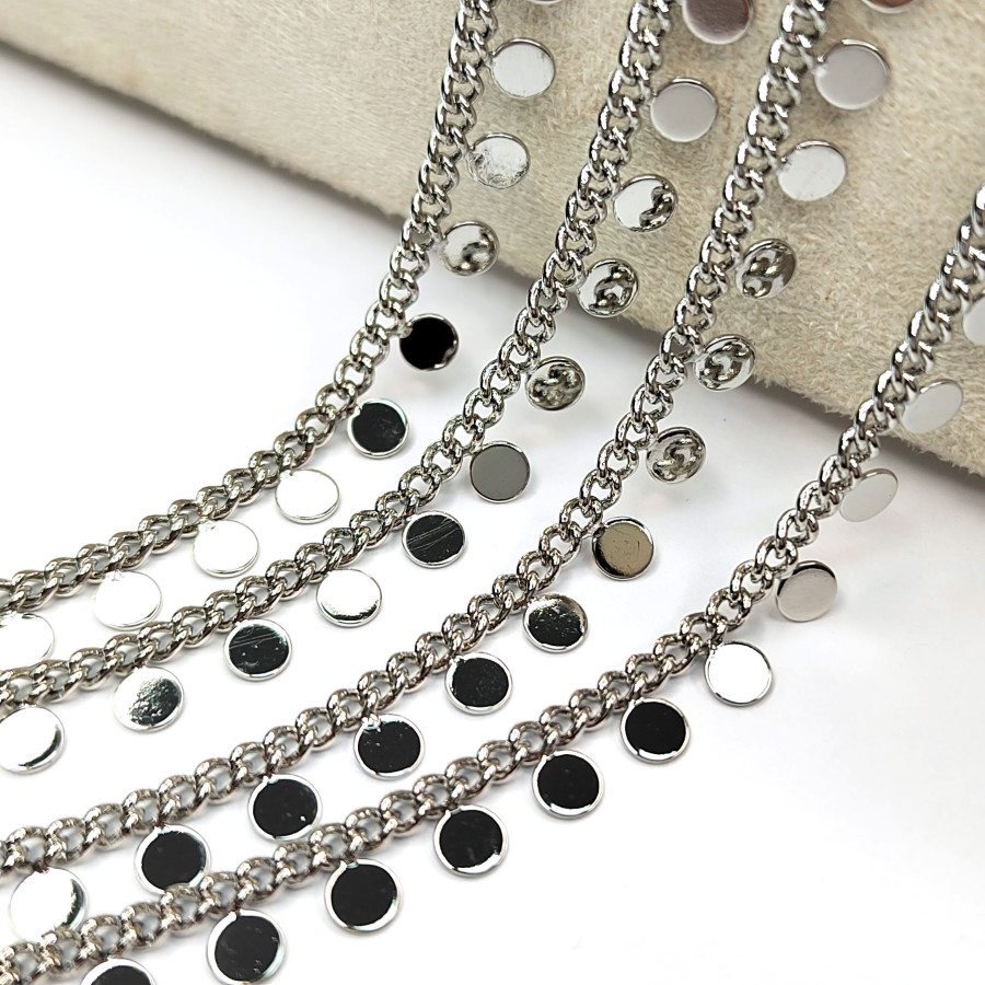 4 мм Цепочка с монетами, 20 см