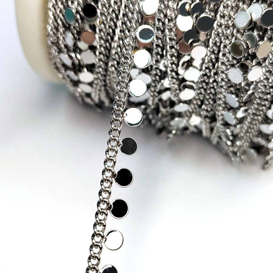 4 мм Цепочка с монетами, 20 см