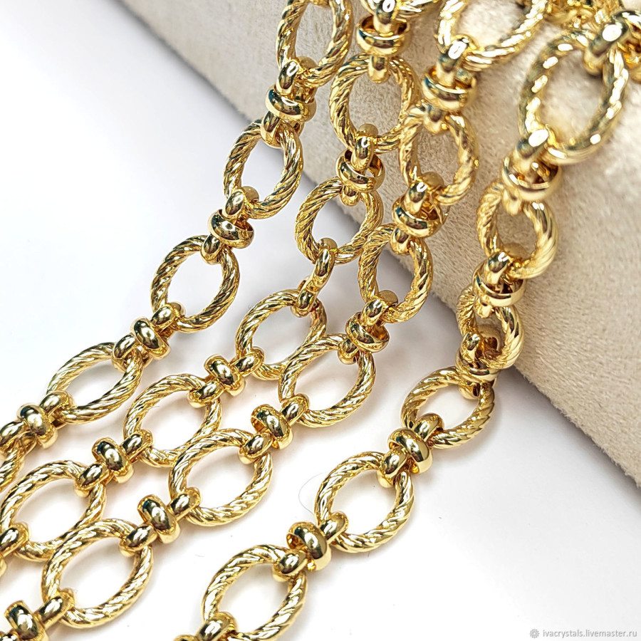 Цепь Овальные звенья 12х8 мм, 20 см