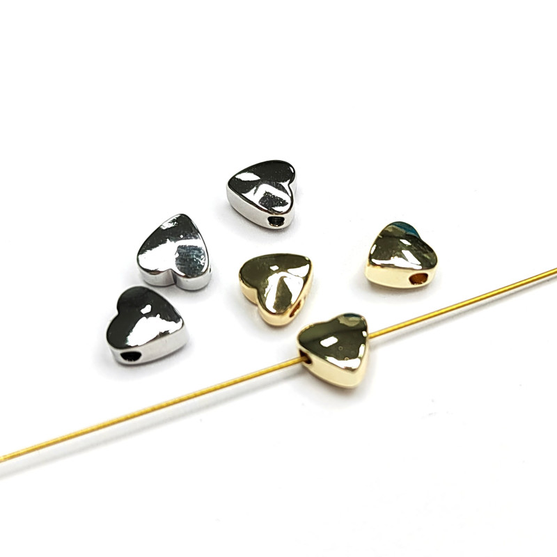 Сердце 6 мм Разделительная бусина