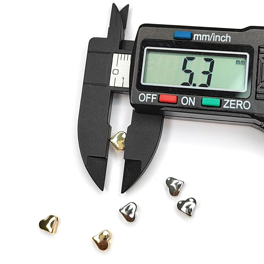 Сердце 6 мм, Разделительная бусина, ШТУКА