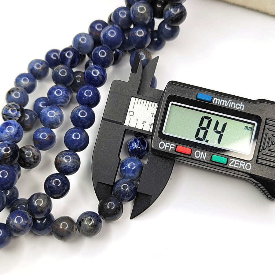 8,4 мм Содалит натуральный, бусины гладкий шар, НИТЬ 38-39 см