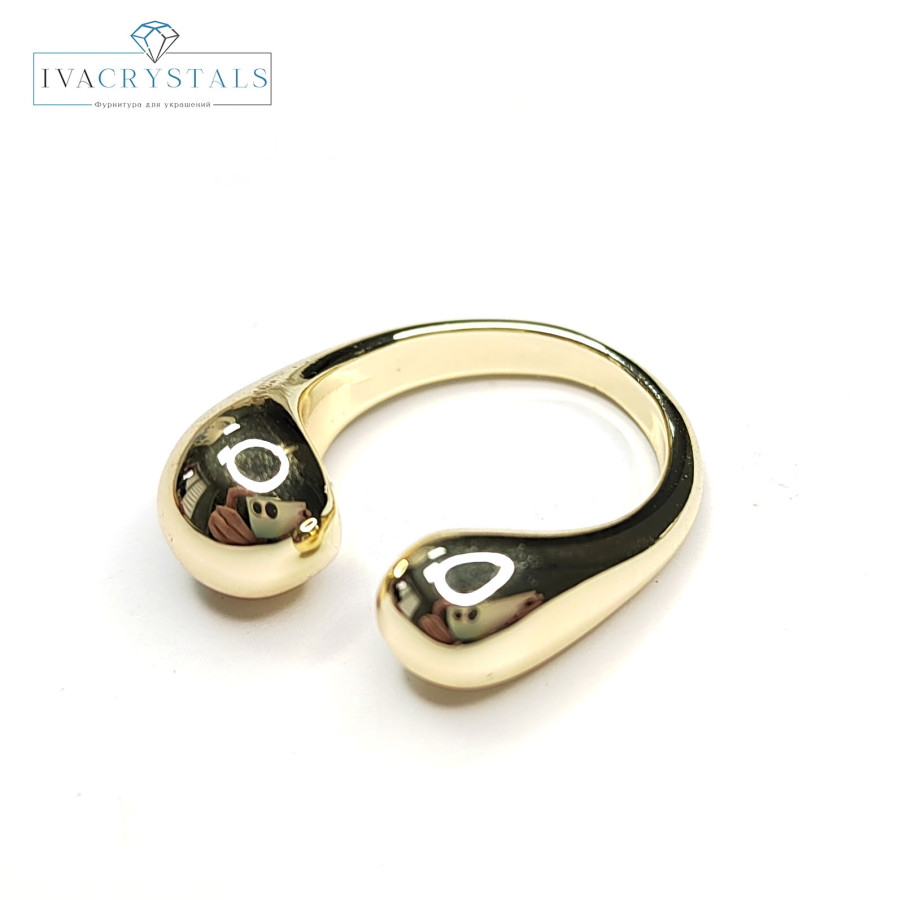 Кольцо безразмерное шириной 8,3 мм, штука покрытие Позолота