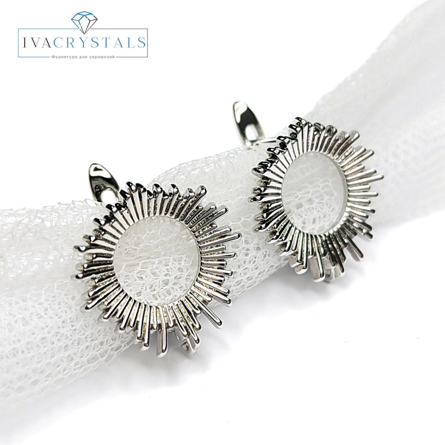 Швензы Солнце 16 мм, пара покрытие Родий