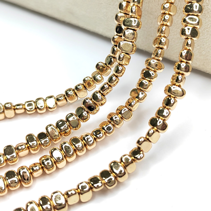 Гематит 5,3х3,5 мм, НИТЬ 40 см