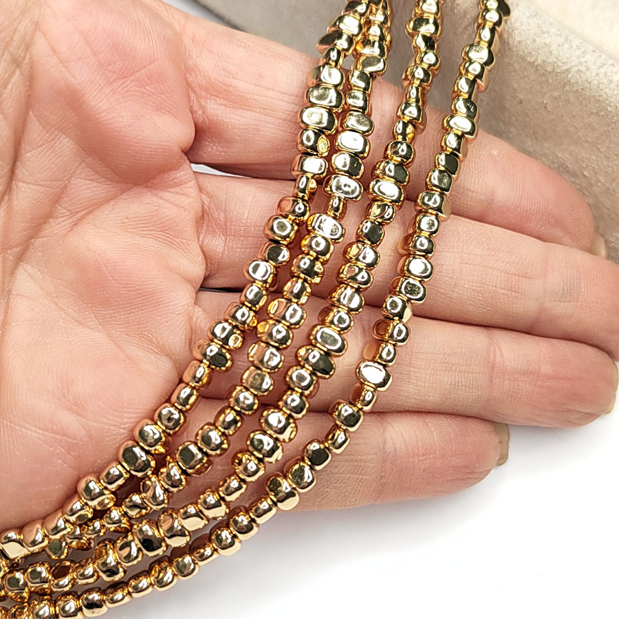 Гематит 5,3х3,5 мм, НИТЬ 40 см