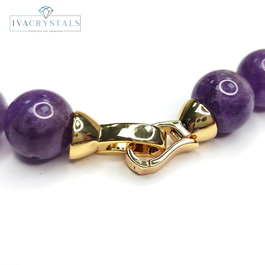 26 мм карабин застежка, Концевик разъемный, комплект покрытие Позолота