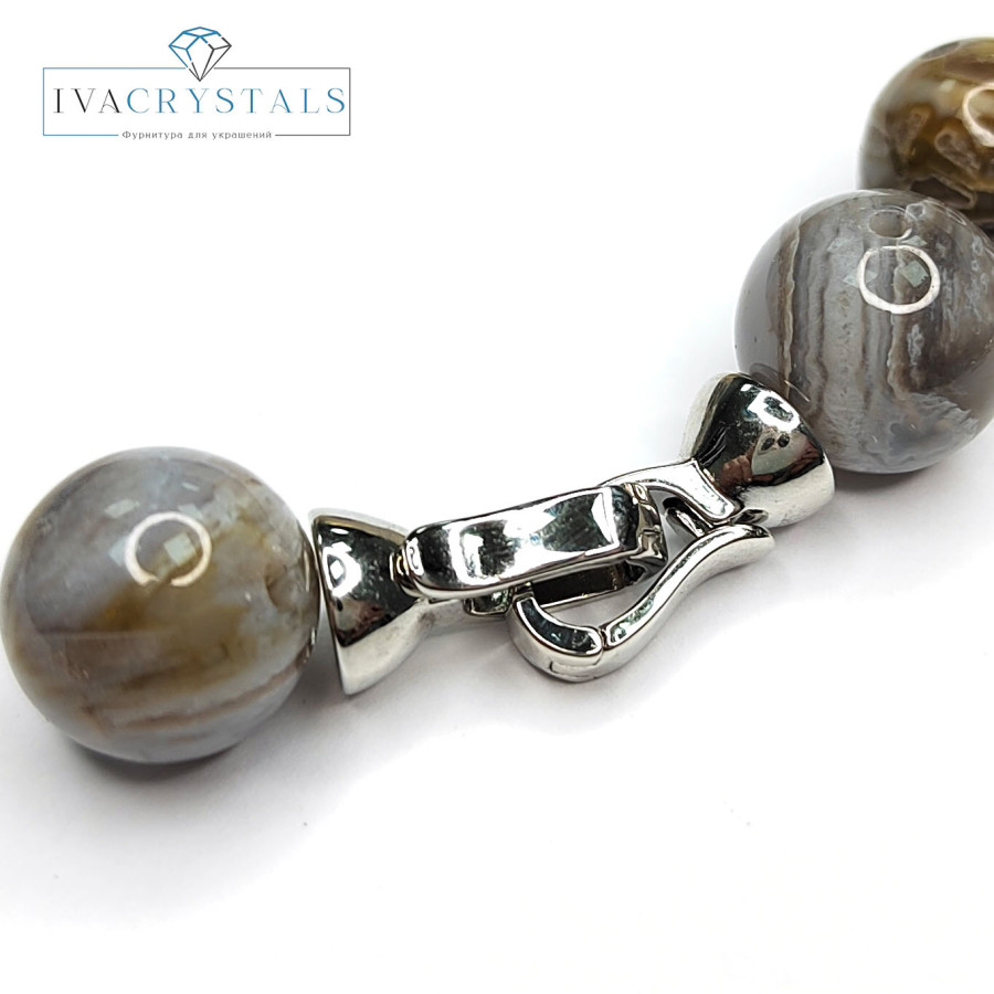 26 мм карабин застежка, Концевик разъемный, комплект покрытие Родий