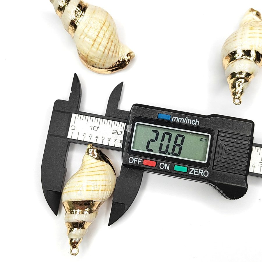 Крупная подвеска Ракушка 43х20 мм, покрытие Позолота, штука