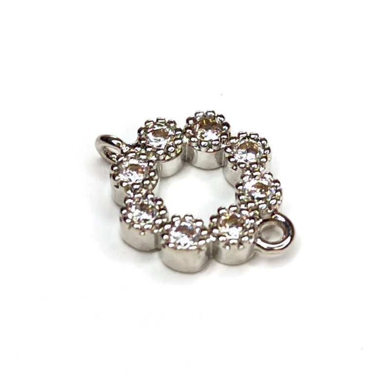 Коннектор с фианитами 12х9 мм, ШТУКА