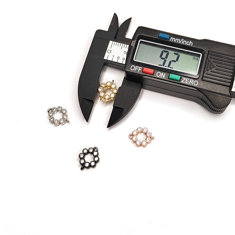 Коннектор с фианитами 12х9 мм, ШТУКА