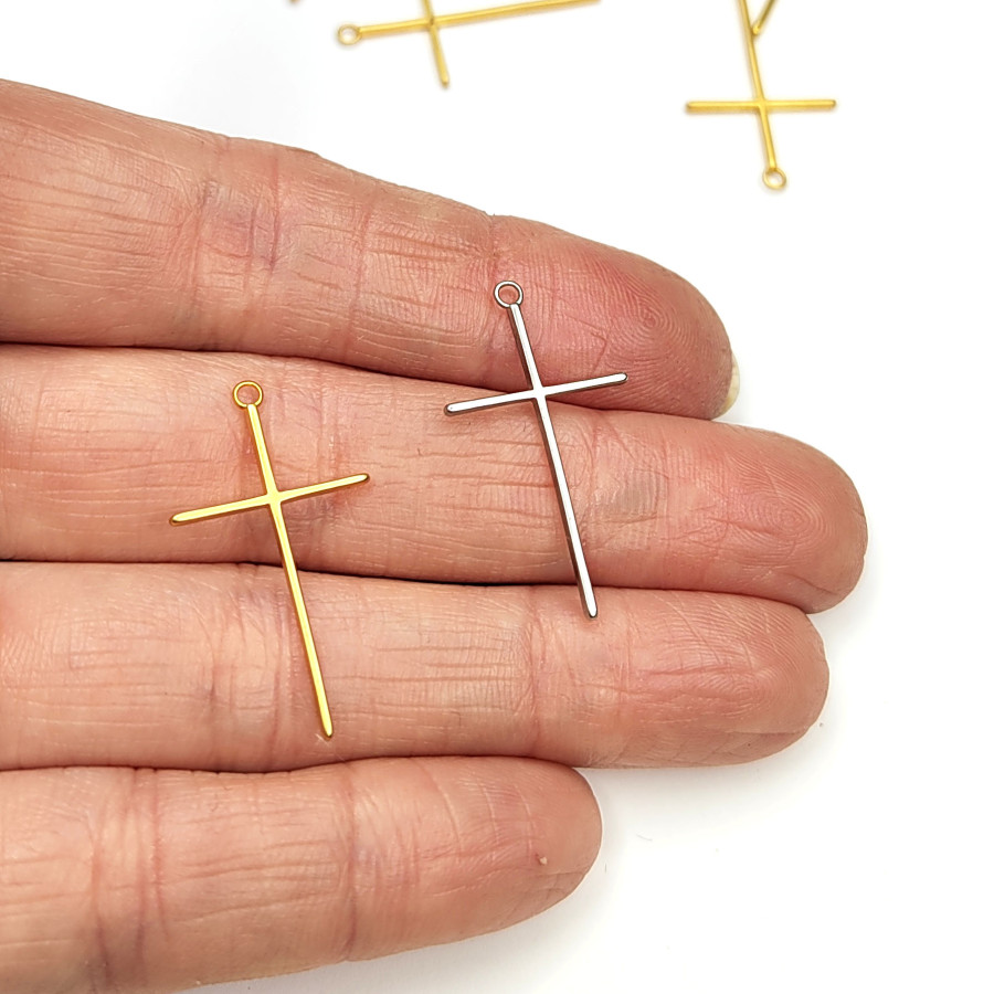 Подвеска Крестик 28х16 мм, штука