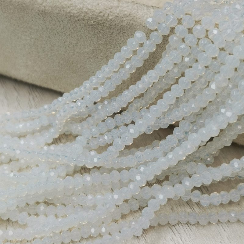 Рондели Лунный камень 3х2,5 мм, нить 38,5 см