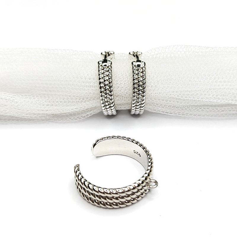 Кольцо-основа 21х6,5 мм с петлей для подвесок