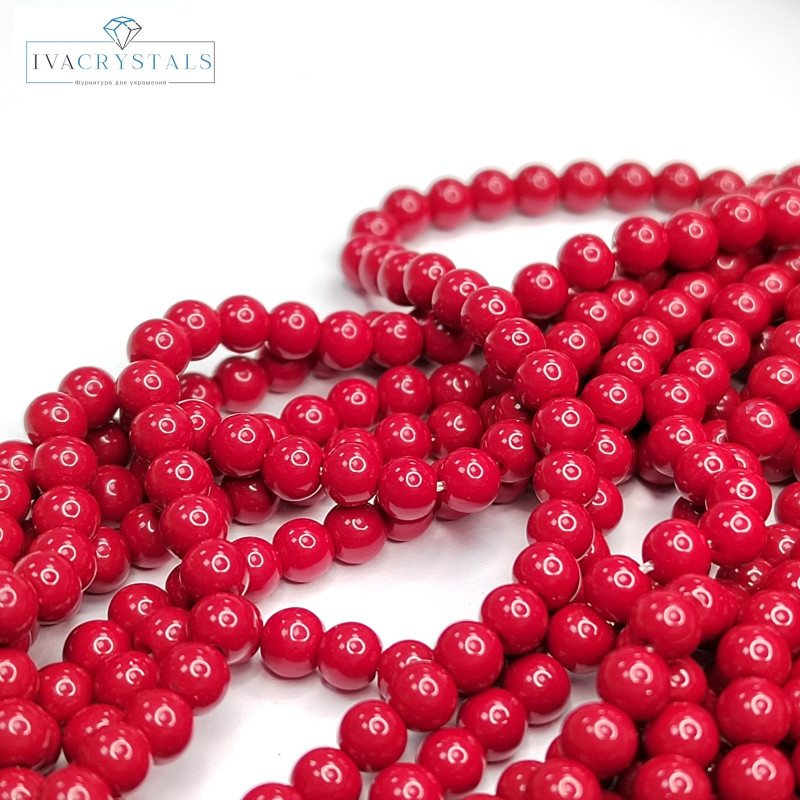 4,5 мм Коралл красный прессованный камень, НИТЬ 40 см