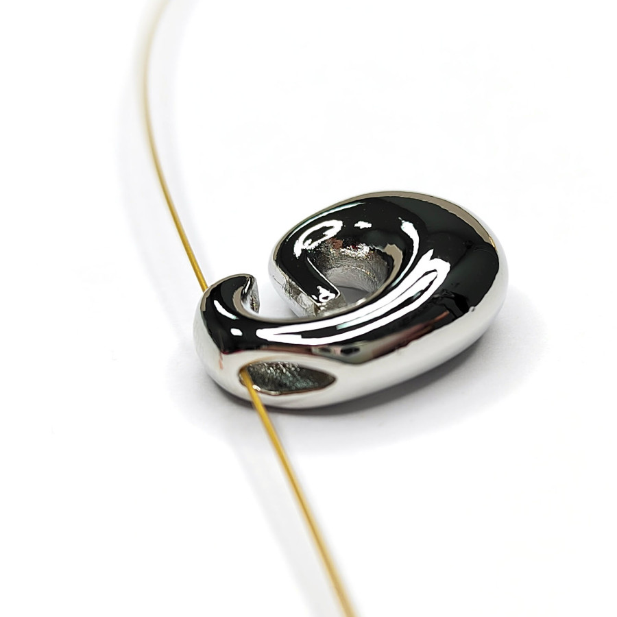 G Буква подвеска металлическая 21х16 мм, ШТУКА